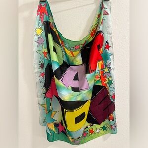 Parade Retro Bold Primary Colors Square Scarf 24x24